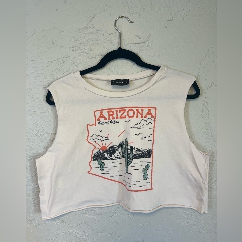 Emprada Arizona Desert Cropped Sleeveless Tee